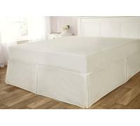 Rapport Home 56P Polycotton Fitted Valanced in Silver | Size: Double Rapport Home Silver Double