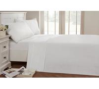 Rapport Home Easy-Care Non-Iron Housewife Pillowcase Pair, Polyester-Cotton, White, Twin