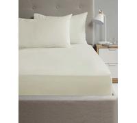 Rapport Home 56 Pick Flat Sheet, Polycotton, Cream, Single