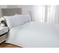 Rapport Home 5th Avenue Polycotton Duvet Cover Set With Pillowcase in White | Size: Single Rapport Home White Single