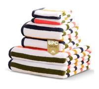 Rapport Home Amalfi 6-Piece Towel Bale | Luxurious 100% Cotton 500GSM Set for Soft Absorbent Comfort, Quick-Dry Use and Elegant Bathroom Style | Bale Multi