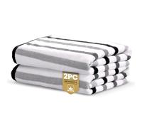 Rapport Home Amalfi Bath Sheets 2 Pack | Black | 90x140cm | Luxurious 500GSM 100% Cotton | Oeko-Tex Certified Absorbent & Soft Bathroom Towels