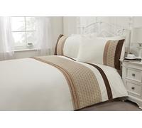 Rapport Home Anise Super King Quilted Cream Duvet Cover Set