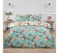 Rapport Home Ashbourne Microfibre Duvet Set Single Duck Egg, Blue