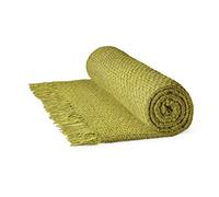 Rapport Home Aspen Basket Weave 100% Cotton Throw, 150 x 200 cm-Olive, Single