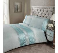 Rapport Aurora Duvet Set, Superking, Polyester-Cotton, Duck Egg, Super-King