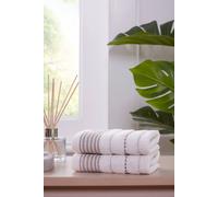 Rapport Home Azure Edge Towels Cotton in Natural White Rapport Home Natural White