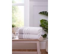 Rapport Home Azure Edge Towels Cotton in Natural White | Size: Bath Sheet Rapport Home Natural White Bath Sheet