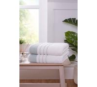 Rapport Home Azure Edge Towels Cotton in White | Size: Bath Sheet Rapport Home White Bath Sheet