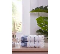 Rapport Home Azure Edge Towels Cotton Towels in Cool White Rapport Home Cool White