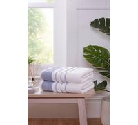Rapport Home Azure Edge Towels Cotton Towels in Cool White Rapport Home Cool White