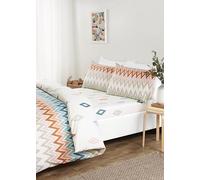 Rapport Bali Zigzag Pastel Multi Duvet Cover, Fitted Sheet And Pillow Case