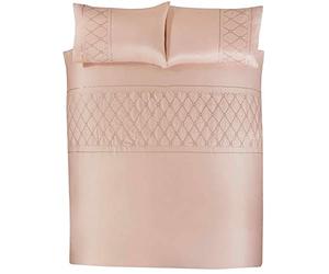 Rapport Home Belle Maison Monaco Blush Sequined Diamond Geometric King Duvet Cover Set Bedding Set