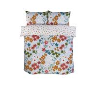 Rapport Home Betty Kingsize Duvet Cover Set | Vintage Daisy Motif Bedding with Multicoloured Floral Design & Polka Dot Reverse | Soft, Easy Care Fabric - Multicoloured
