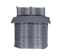 Rapport Home CALVIN Shapes Geometric Reversible Duvet Cover Set grey Double