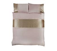 Rapport Home Capri King Size Blush and Gold Velvet Duvet Set - Pink - Wilko