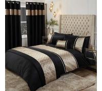 Rapport Home Capri Gold Velvet Duvet Cover Set - Single Size (135x200cm) with 1 Pillowcase (50x75cm) - Luxurious Soft Bedding for Elegant Bedroom Decor