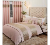Rapport Home Capri Polycotton Duvet Cover Set With Pillowcase in Dusty Pink | Size: Super King Rapport Home Dusty Pink Super King