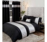Rapport Home Capri Polycotton Duvet Cover Set With Pillowcase in Silver | Size: King Rapport Home Silver King