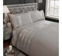 Rapport Home Carly Polycotton Duvet Cover Set with Pillowcase in Grey | Size: Single Rapport Home Grey Single