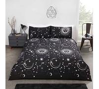 Rapport Home Celestial Double Duvet Cover Set | Black Galaxy Bedding | Polycotton Blend | Kids & Teens Bedroom Decor