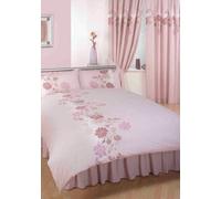 Chantilly Polyester Curtains Pair (66x72 CM) Rapport Home Pink 70cm