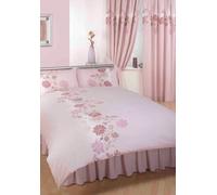 Rapport Home Chantilly Polyester Ready Made Curtains Pair (183x165 CM) in Pink | Size: 70 cm Rapport Home Pink 70 cm