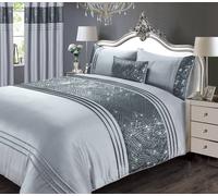 Rapport Home Charleston Polycotton Duvet Cover Set with Pillowcase in Grey | Size: King Rapport Home Grey King