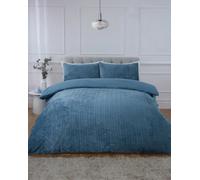 Rapport Home Chevron Faux Teddy Polyester Fleece Duvet Cover Set With Pillowcase