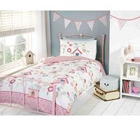 Rapport Home Children's Pink Bedding Set Double Duvet Cover Set with Matching Pillowcases
