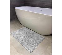Rapport Home Cotton Loop Shaggy Bath Mat Silver 50X80Cm