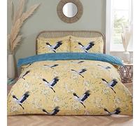 Rapport Home Cranes Duvet Set Double Ochre, Yellow