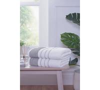 Rapport Home Dakota Stripe 100% Cotton Towel Bundle, Mono Black