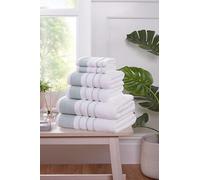 Rapport Home Dakota Stripe 6-Piece Towel Bale | Luxurious 100% Cotton 500gsm Bathroom Set, Bale Green