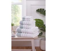 Rapport Home Dakota Stripe 6 Piece Towel Bale Set Pure Cotton Green