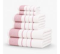 Rapport Home Dakota Stripe 6Pc Towel Bale Blush