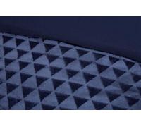 Rapport Home Diamond Cut Luxury Teddy Fleece Bedding Set - King Size, Navy Blue - Embossed Geometric Textured Duvet Cover & Pillowcases