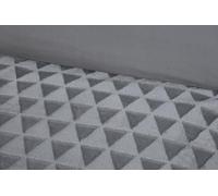 Rapport Home Diamond Cut Luxury Teddy Fleece Bedding Set - Single, Silver - Embossed Geometric Textured Duvet Cover & Pillowcases