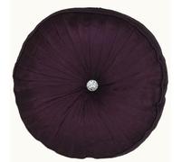 Rapport Home Diamond Round Polyester Cushion (43x43 cm) in Aubergine | Size: 43 cm x 43 cm Rapport Home Aubergine 43 cm x 43 cm