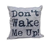 Rapport Home Don't Wake Me Up Cushion Cover Reversible Square Scatter Case Grey 43