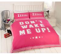 Rapport Home Don't Wake Me Up Polycotton Reversible Duvet Cover Set with Pillowcase in Navy | Size: King Rapport Home Navy King