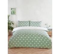 Northern Stars Microfibre Complete Duvet Set with Pillowcase Rapport Home Green Double