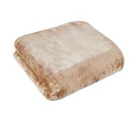 Rapport Home Luxury Dyed Mink Throw Blanket (200 x 240 cm) Latte