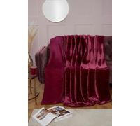Rapport Home Dyed Mink Faux Fur Polyester Super Soft Cosy Plain Throw in Aubergine | Size: 200 cm x 240 cm Rapport Home Aubergine 200 cm x 240 cm