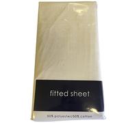 Rapport Home Easy-Care Non-Iron Fitted Sheet, Polyester-Cotton, Cream, King
