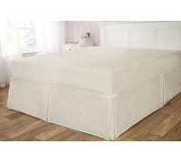 Rapport Home Easy Fit Polycotton Valance Ultra Soft Touch in Cream | Size: King Rapport Home Cream King