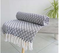 Rapport Home Eden 100% Recycled Cotton Throw 254 x 254cm Charcoal