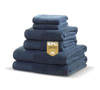 Rapport Home Eden Weave 6-Piece Towel Bale - Luxurious 100% Cotton Set | 500GSM Soft Absorbent Towels, Quick-Dry Comfort & Elegant Bathroom Style | Bale Pacific Blue