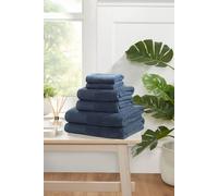 Rapport Home Eden Weave Cotton Towels Luxury Soft Quick Dry Absorbent in Blue | Size: Bath Sheet Rapport Home Blue Bath Sheet