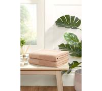 Rapport Home Eden Weave Bath Sheets 2 Pack | Mink 90x140cm | Luxurious 500GSM 100% Cotton | Oeko-Tex Certified Absorbent & Soft Bathroom Towels